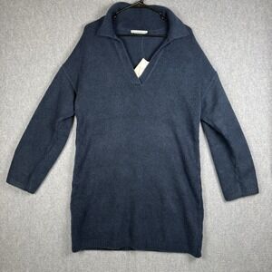 Abercrombie & Fitch Mini Sweater Dress Women's Size Large Blue Long Sleeve New